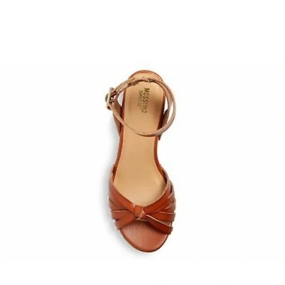 Mossimo Cognac Erie Cork Style Wedge Strappy Sandals SIZE 10 - Picture 2 of 14